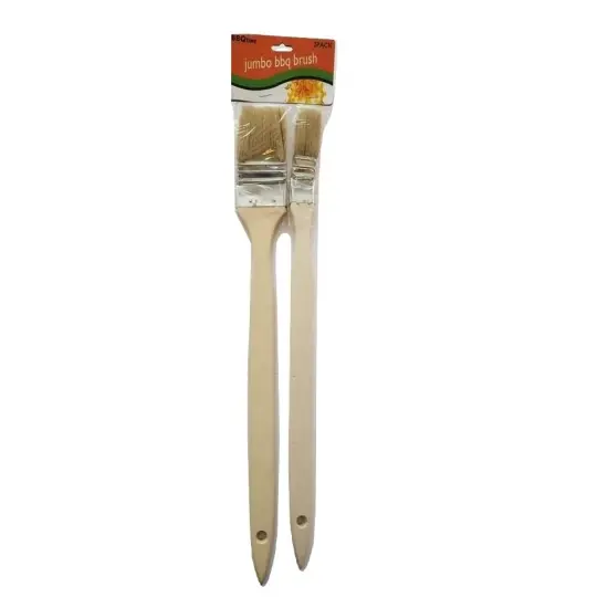 Handy Housewares 2-Piece Jumbo Barbecue BBQ Angled Basting Brushes with Extra-Long Handles - 1" and 2" Wide {3}