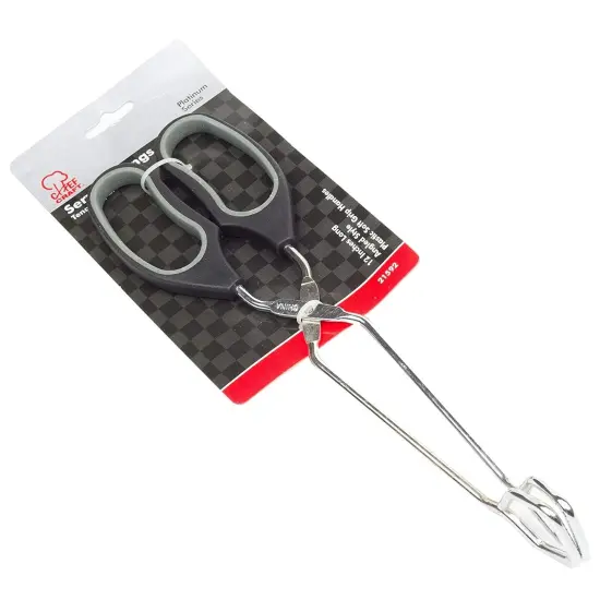 Chef Craft 12" Long Comfort Grip Offset Cooking Tongs for Easier Flipping Control {4}