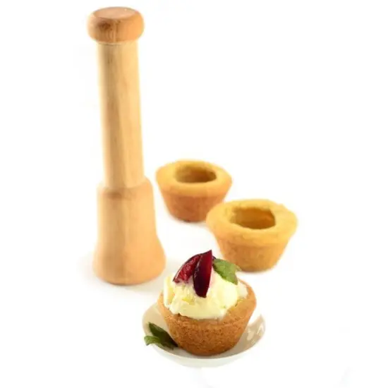 Norpro 6" Solid Wood Double Sided Pastry Tart Tamper {3}