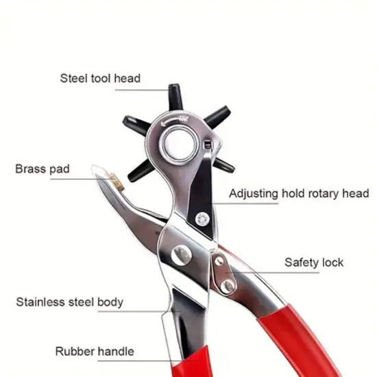 Leathercraft Hand Tool Kit Professional Hole Punch Plier Set {5}