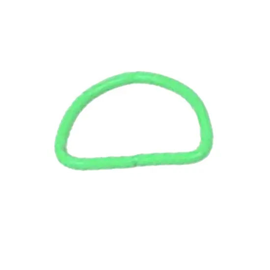 Metal D Ring 1 Inch Lime Green Plated Loop Ring {4}