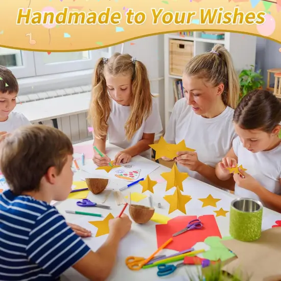 45 PCS 3D Gold Star Cutouts Decor Set Party Decorations {5}