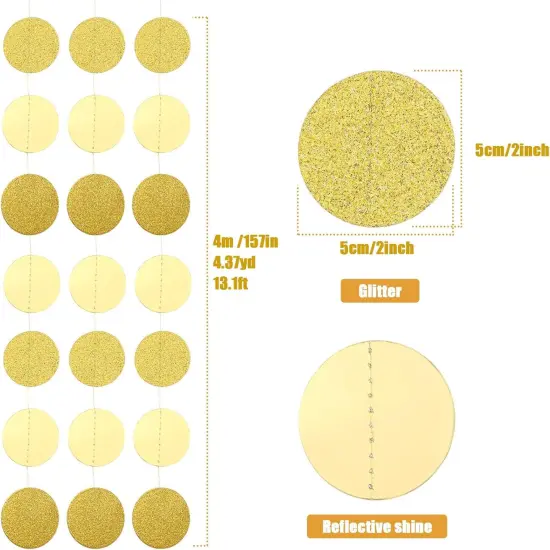 10 Pcs 131 ft Circle Dot Garlands Party Decorations {3}