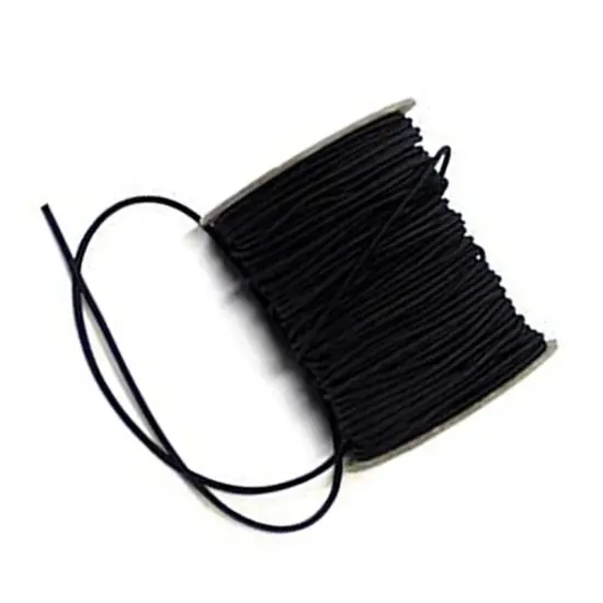 1/8 Inch (3mm) Round Elastic Cord Black White & More Colors Full Roll {4}