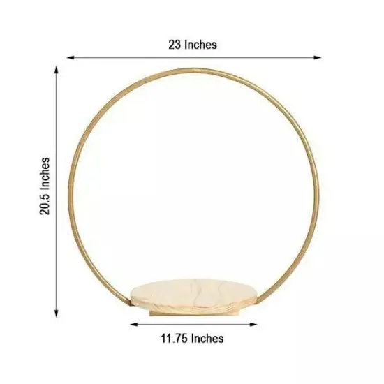 Gold 20 in Geometric Round Wood Metal Arch CAKE STANDS Party Decorations {3}