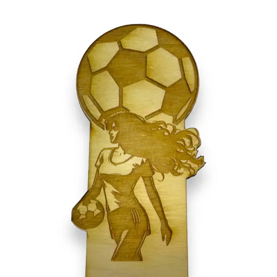 Bookmark - Soccer Girl - Birch wood {2}