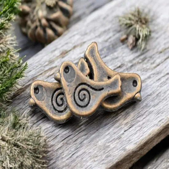 *50* 9x15mm Antique Copper Bird Beads {2}