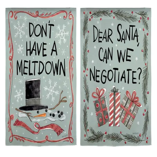 Holiday Fun Christmas Garden Flag 2 Sided {1}