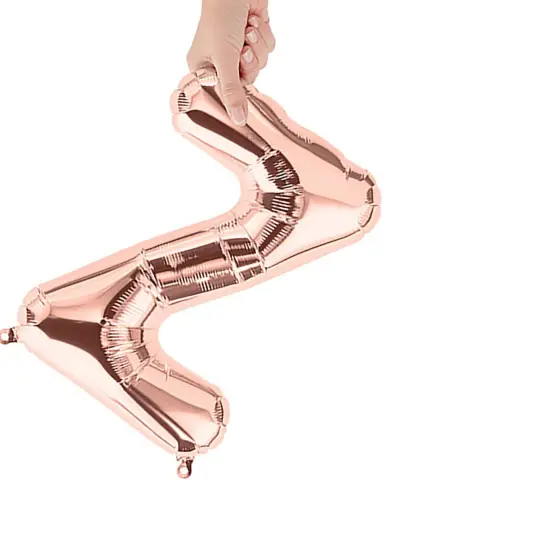 NorthStar Balloons&reg; 16 Inch Letter Z Rose Gold Air Fill Only {3}