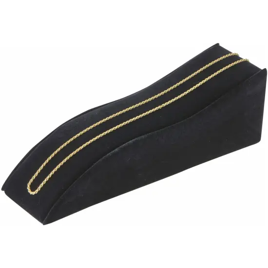 Plymor Black Velvet Bracelet Ramp Display Stand, 2" W x 6.125" D x 2.5" H {3}