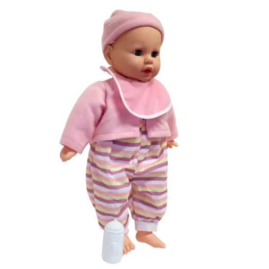 Baby's First: So Big - Striped Pajamas - Pink-Yellow-White, 19" Baby Doll, 3pc Toy Care Accessories, Sleepy Time Eyes, Soft & Cuddly, Toddlers-Kids 2+ {4}
