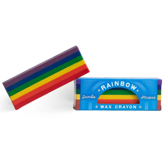 eeBoo: Jumbo Wax Crayon: Rainbow Striped &ndash; 6 Vibrant Colors in One Chunky Crayon, 4" x 1.5" x 0.625" Block, Art & Coloring Supplies, Kids Ages 3+ {1}