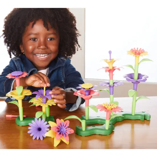 Green Toys: Build-A-Bouquet - 44pc Mix & Match Floral Toy Craft Set, Assemble & Stack, Create Colorful Flower Arrangements, Recycled Material, Kids 3+ {7}