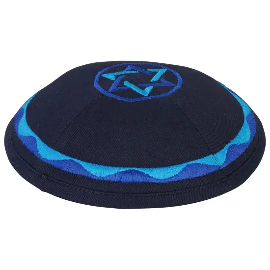 Kippah Navy Cotton {1}