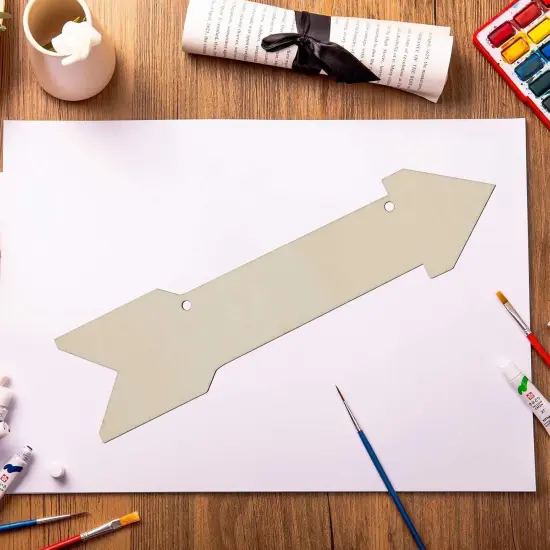 10pcs Blank Wooden Plaque Arrow Shape {5}