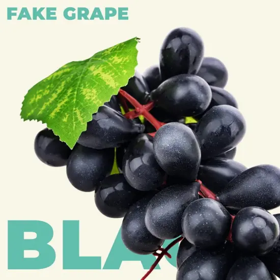 4 Bunches Fake Black Grapes {2}