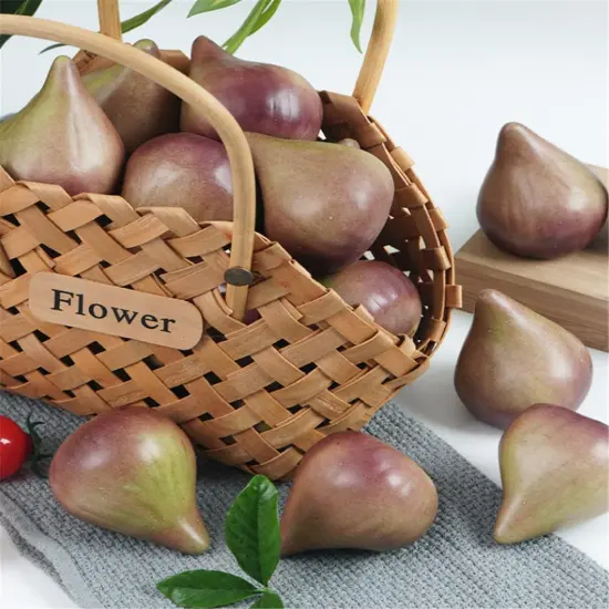8PCS Realistic Fig Artificial Fruits {2}
