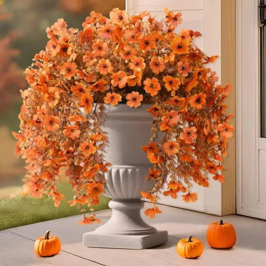 Artificial Fake Fall Flowers - 2 Pcs Fake Silk Daisy {3}