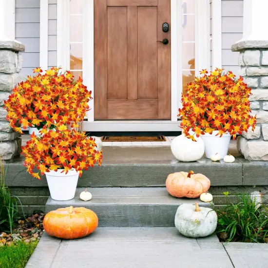 12 Pcs Artificial Fall Flowers for Outdoors {5}