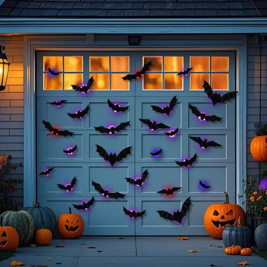 36 Pack Halloween Bats Wall Decor &ndash; Lighted {3}