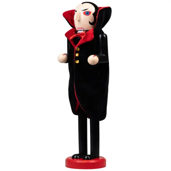 Northlight Vampire Wooden Halloween Nutcracker - 14" - Black and Red {5}