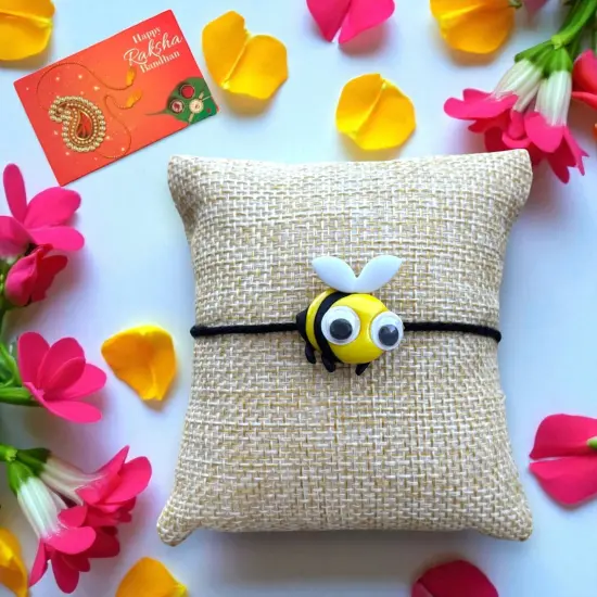 Cute Cartoon Rakhi with Happy Rakhi Greeting Card – Featuring Adorable Frog, Snail, Turtle, and Ladybug Designs – Perfect Rakhi for Brother Raksha Bandhan Bracelets {3}