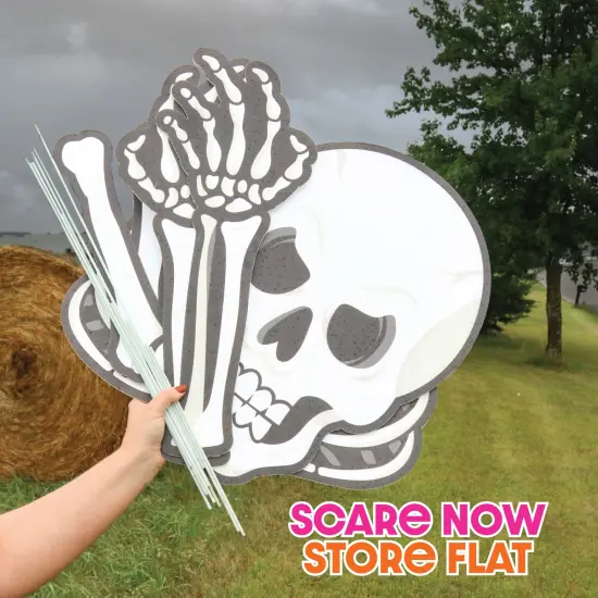 Big Dot of Happiness Scary Skeleton - Big Skeleton Yard Sign Outdoor Lawn Decorations - Halloween Party Yard Signs {4}