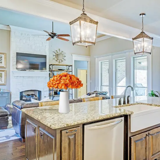 Orange Silk Hydrangea Flowers &ndash; Artificial Centerpiece for Wedding & Home Decor {4}