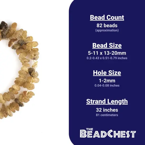 The Bead Chest River Amber African Trade Beads 17mm Guinea-Bissau Yellow Unusual Resin 32 Inch Strand Handmade {4}