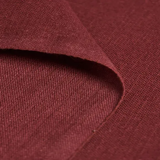 1 Yard Burgundy Linen Silk Blend Fabric Soft Finish Woven Midweight 54" Width {1}