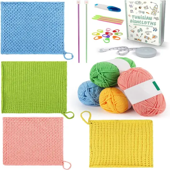 Dishcloth Crochet Kit - Colorful {5}