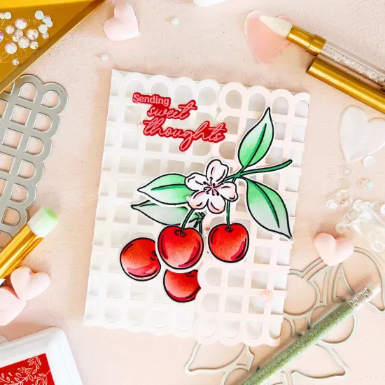Pinkfresh Studio Die 3/Pkg-Cherry Bliss {4}