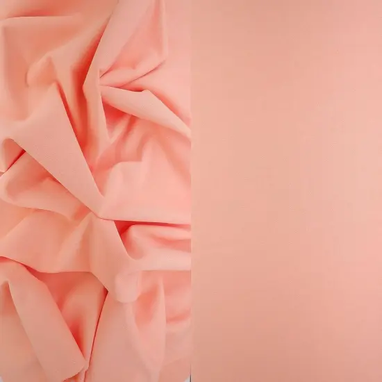 1 Yard Solid Techno Crepe Fabric, Heavy Stretch 58/60" Wide for Apparel PEACH {1}