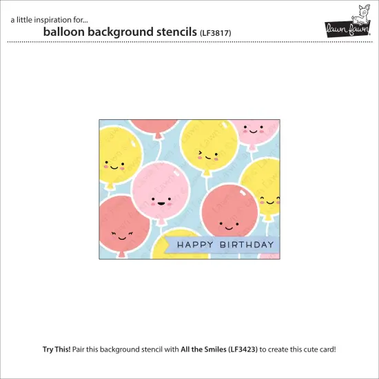 Lawn Clippings Stencils-Balloon Background {5}