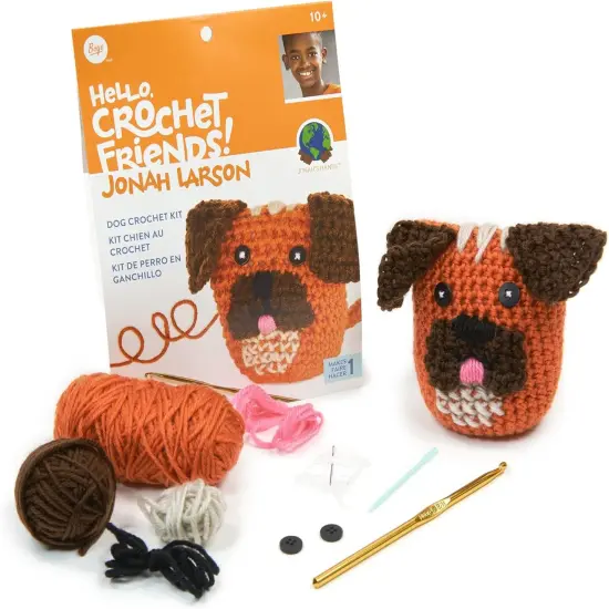 Cute Dog Beginners Crochet Kit - Multicolor 9 Piece (Dog Kit) {4}