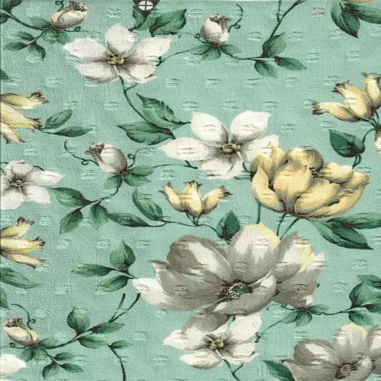 1 Yard Swiss Dot Floral Cey Airflow Fabric, 58/59&Prime; Wide 100% Polyester BLACK {7}