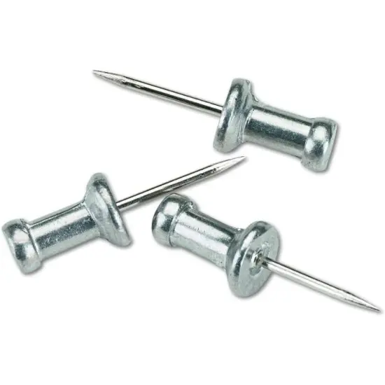 Push Pins 1/2" Steel Point 100/Box {3}