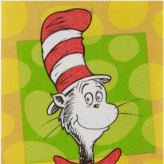Dr. Seuss Cat in the Hat Beverage Napkins - 16ct {1}