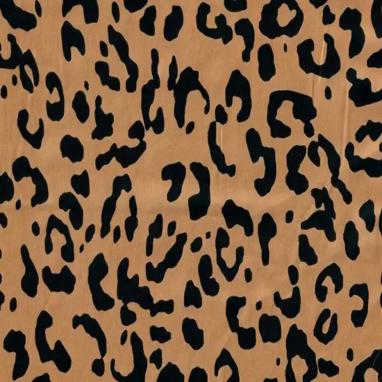 1 Yard Satin Animal Print Fabric, 58/60&Prime; Wide 100% Polyester CARAMEL {1}