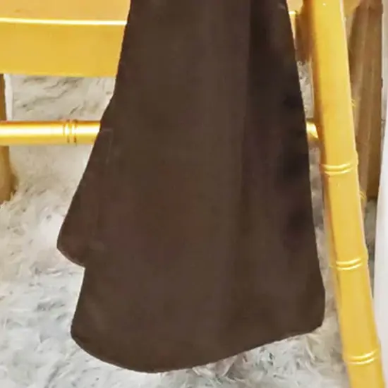 10 Pieces Chocolate Satin Chair Sashes 8"x108" Rich Brown Decor Wraps {4}