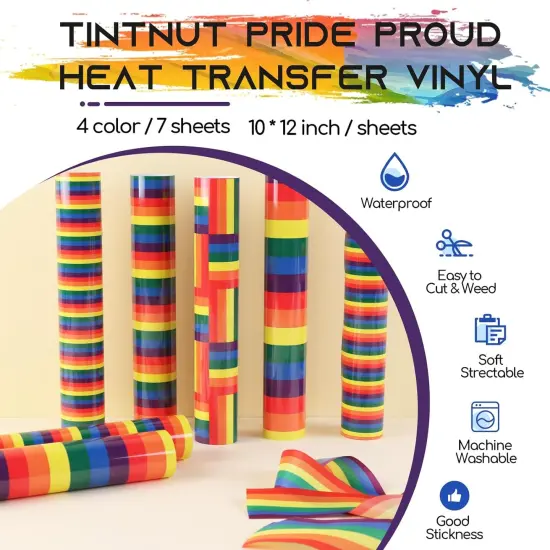 Pride Proud Heat Transfer Vinyl - 7 Sheets 10x12 {2}