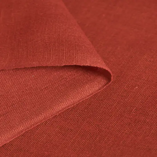 1 Yard Tomato Linen Silk Blend Fabric Flat Soft Midweight Woven 54 Inch Width {3}