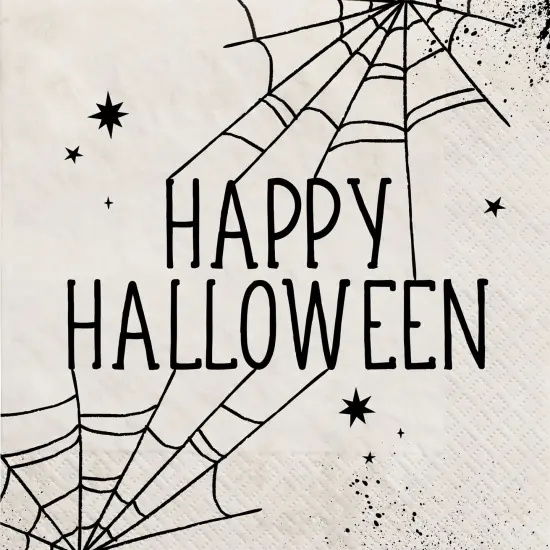 Spider Web Night Halloween Luncheon Napkins - 40ct {1}