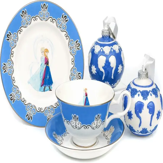 Disney English Ladies: Frozen Sisters Forever Anna and Elsa Cup & Saucer {2}