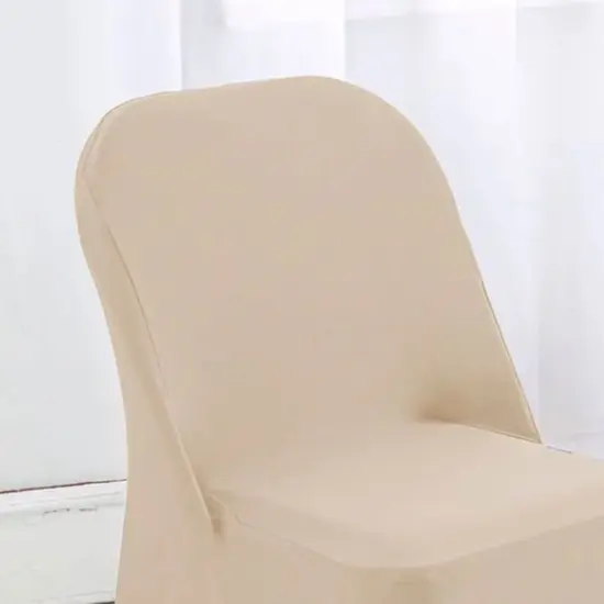 Champagne Folding Chair Cover for Classic Event Seating {5}
