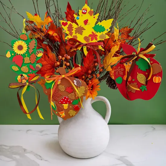 24 Sets Fall Pumpkin Ornaments Decorations {2}