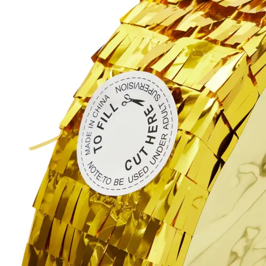 Juvale Gold Foil Number 6 Pinata for Kids Ages 3-14 Birthday Party Decorations, Centerpieces, Anniversary Celebrations, Small (15.5 x 10.5 x 3 In) {5}