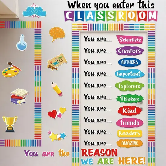 74 Pcs Back to School Classroom Decoration {1}