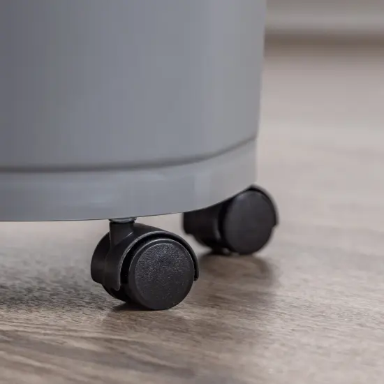 IRIS USA 25Lb/30Qt WeatherPro Airtight Pet Food Storage Container with Scoop and Casters Gray {4}