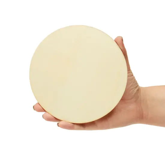 12 Pack 6 Inch Unfinished Wood Circles for Crafts, Blank Cutout Slices for Wood Burning, Engraving, Round Wooden Discs for DIY Coasters, Art Projects, 1/10 Inch Thick Brown {7}